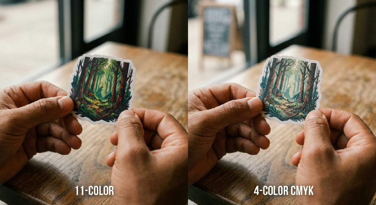 Matte stickers printed by Stickerine