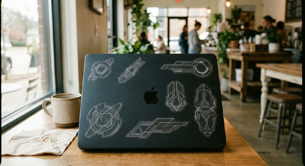 Clear stickers printed by Stickerine