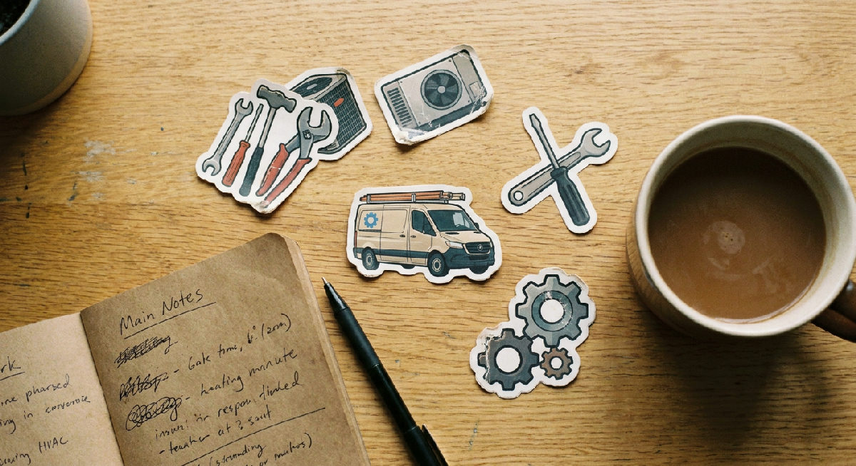 How HVAC & Service Businesses Use Stickers for Free Advertising